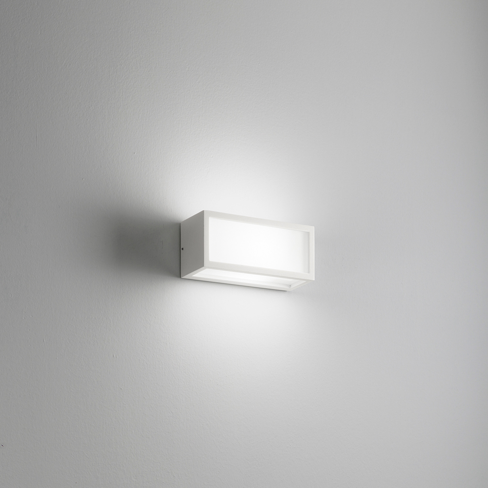 Applique lampada da parete minimal soffitto alluminio bianco - 5EEC