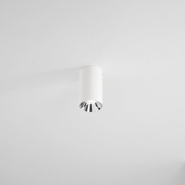 Aluminum cylindrical ceiling lamp white