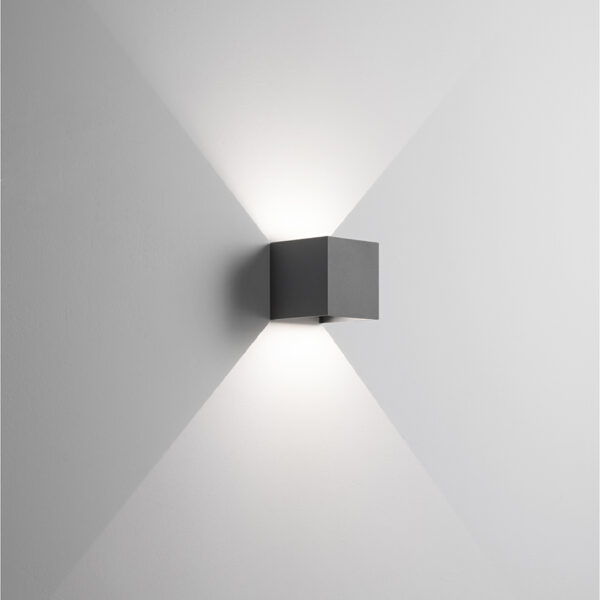 Anthracite aluminum wall lamp LED Cubo