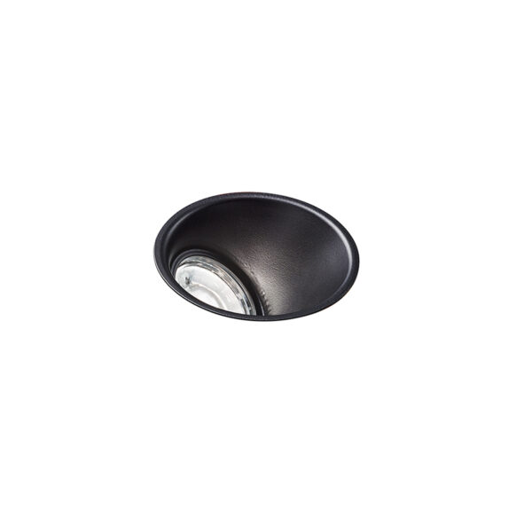 Round aluminum recess spotlight ø80x72 - Black